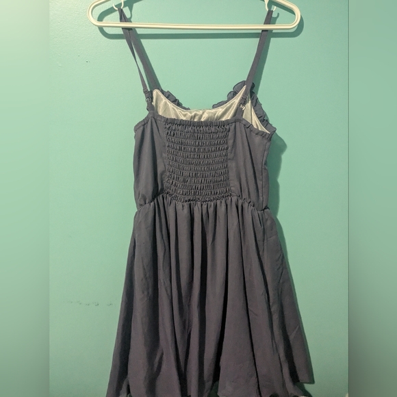 Purple dress with ribbon, ruffle, and lace detailing - Picture 2 of 5